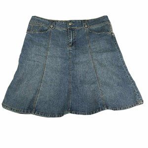 Rewind Size 15 Womens Junior embroidered rhinestones back flap pockets